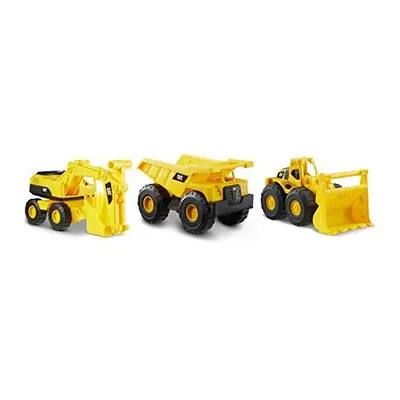 Caterpillar Construction Vehicles, CAT Mini Crew Pack-Dump Truck, Wheel Loader, Excavator, Yello