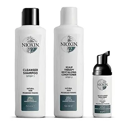 3-Part System Natural Hair with Progressed Thinning Hair Treatment Scalp Therapy Hair Thickening