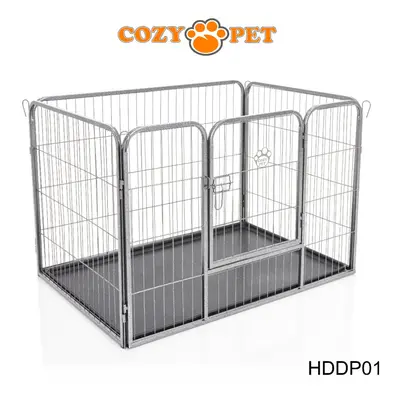 Heavy Duty Cozy Pet Puppy Playpen Run Crate Pen 61cm High Dog Cage - ABS Floor HDDP01