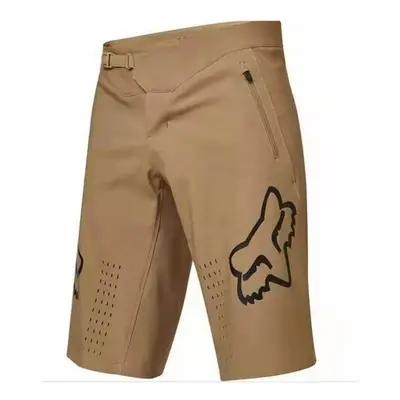 (L=34, Khaki) New Fox Racing Shorts Men's MTB DH Mountain Bike Demo Shorts Autumn