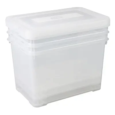 (3x65L) Curver Storage Boxes Set Handy Transparent Household Storage Container Case