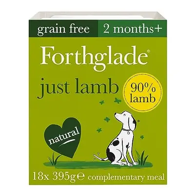 Forthglade Complementary Natural Wet Dog Food - Grain Free Just Lamb with vegetables (18 x 395g)