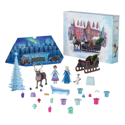 Mattel Disney Frozen Toys Anna & Elsa Small Doll Advent Calendar with Friend Figures Moldable Sa