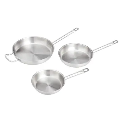 (20cm, 24cm, and 30cm) [Three-piece special offer] Stainless steel aluminum rim frying pan set q