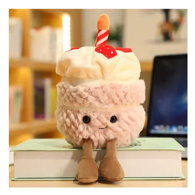 (Style C) Food series Fun birthday cake doll plush figure 25cm