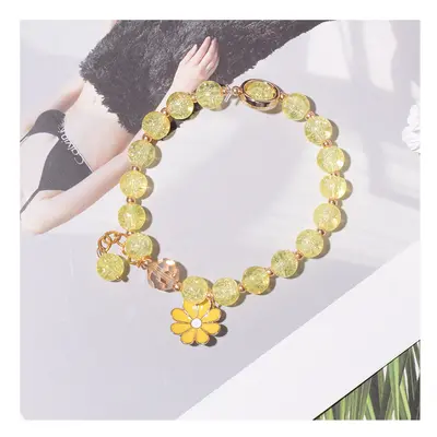 Small yellow Daisy plastic bracelet jewelry trinkets