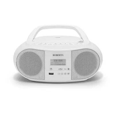 (White) Roberts Zoombox DAB+ FM Radio Plus CD Player