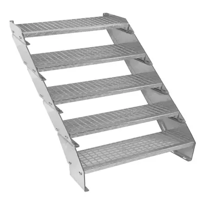 Metal Staircase Section Adjustable Height Galvanised Steel Steps 90cm / 900mm