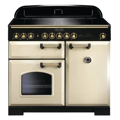 Rangemaster CDL100EICR/B Classic Deluxe Cream with Brass Trim 100cm Induction Range Cooker - A R