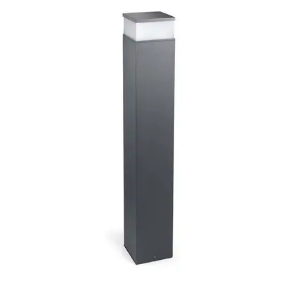 Leds-C4 Cubik - LED Outdoor Tall Bollard Light Urban Grey IP65