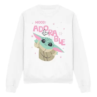 (XXL, White) Star Wars: The Mandalorian Unisex Adult Mood Adorable Grogu Sweatshirt