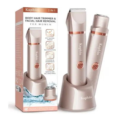 Electric Bikini Trimer Shaver Women: in IPX7 Waterproof Wet & Dry Use Body Hair Trimmer and Faci