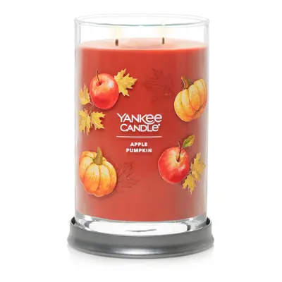 Yankee Candle Apple Pumpkin Scented Signature 20oz Large Tumbler 2-Wick Candle Over Hours of Bur