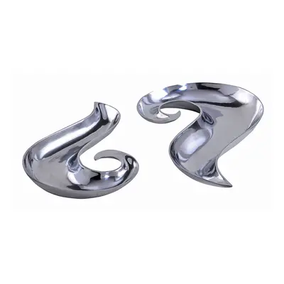 Homescapes Set of Two Beautiful Swirls Decorative Aluminium Bowl / Dish