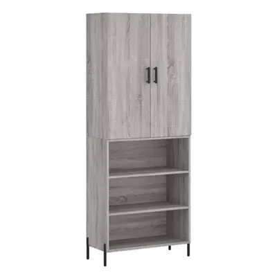 (grey sonoma) vidaXL Highboard Sideboard Cabinet Storage Cabinet Cupboard Engineered Wood