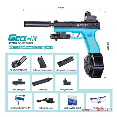 (4) 2 in Glock Gel Blaster Electric Water Beads Toy Gun Splatter Ball