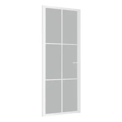 (White and transparent, x 201.5 cm (W x H)) vidaXL Interior Door ESG Glass and Aluminium Bedroom