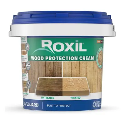 (3L) Roxil Wood Protection Cream - Clear - Wood Waterproofing Sealer. Preserves Outdoor Wood: Fe