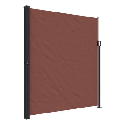 vidaXL Retractable Side Awning Outdoor Privacy Screen Shade Brown 220x500 cm