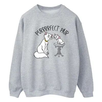 (XXL, Sports Grey) Disney Womens/Ladies The Aristocats Purrfect Pair Sweatshirt