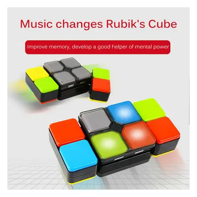 LED Music Magic Cube Puzzle Flip Slide Multiplayer Electronic Game Toys