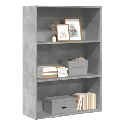 vidaXL Bookcase Storage Rack Cabinet Bookshelf Concrete Grey Engineered Wood