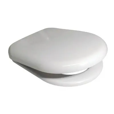 Euroshowers WHITE D SHAPE Soft Close Toilet Seat with Standard and Top Fix/Blind Hole Fittings a