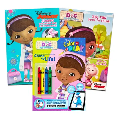 Disney Junior Doc McStuffins Coloring Book Super Set - Bundle with B