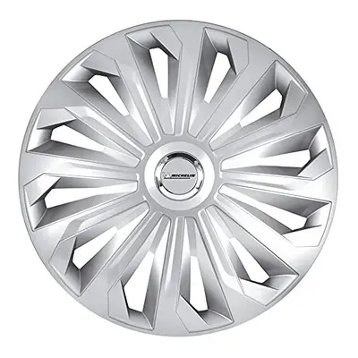 41006 Hubcaps Inch Universal Hubcaps Monique Set of For Cars ABS Plastic | Silver with chrome ri