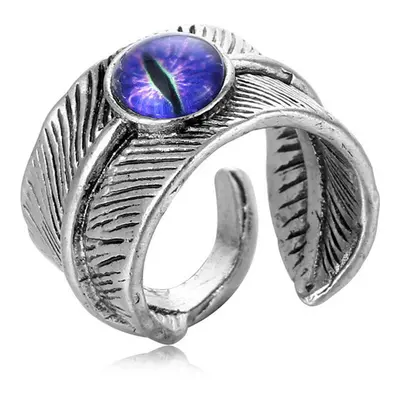 Purple eye style men's ring adjustable ring jewelry