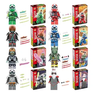 8pcs ninja mini model block toy children's toy gift