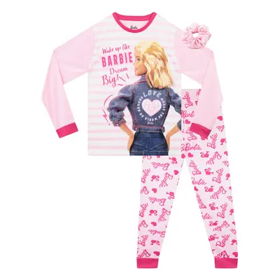 Barbie Pajamas Girls | Girls PJs and Scrunchie Set | Pajama Set for Gi