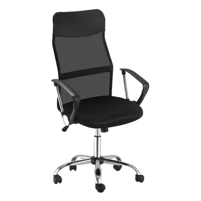 HOMCOM Executive Office Chair High Back Mesh Back Seat Desk Chairs, Black