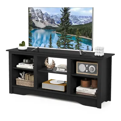 TV Console Table TV Stand for up to 65" Flat Screen TVs-Black