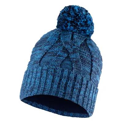 (One Size, Azure Blue) Buff Kids Knitted Fleece Lined Warm Winter Beanie Hat