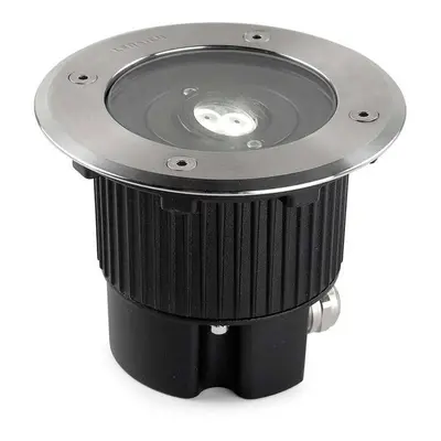 Leds-C4 Gea - Outdoor LED Recessed Ground Uplight Stainless Steel Polished 12.5cm 549lm 4000K IP