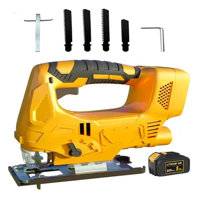 Brushless Cordless jigsaw 18v XR li-ion+4Blade-DeWALT Compatible with DEWALT,1x5.0Battery(No Cha