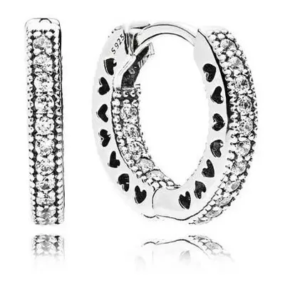 Pandora Hearts of Pandora Small Hoop Earrings 296317CZ