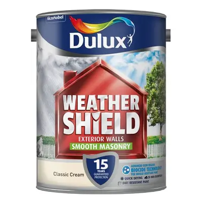 Dulux - Weathershield Smooth Masonry Paint 5L - Classic Cream