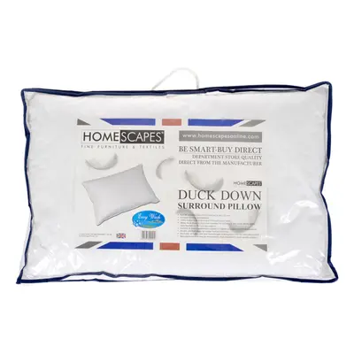 Homescapes White Duck Down Surround Pillow