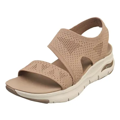 (7) Skechers Arch Fit Vegan Womens Walking Sandals in Mocha