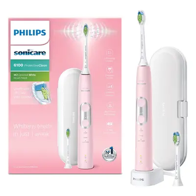 Philips Sonicare ProtectiveClean Electric Toothbrush with Travel Case, x Cleaning Modes, Intensi