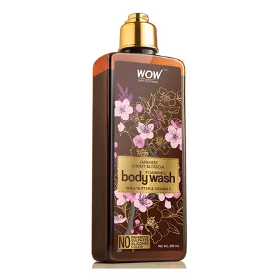 WOW Skin Science Japanese Cherry Blossom Foaming Body Wash - No Parabens, Sulphate, Silicones & 