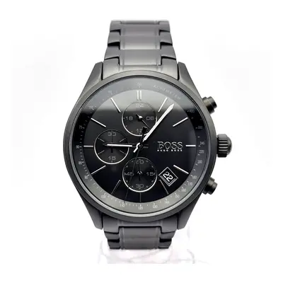 NEW HUGO BOSS GRAND PRIX STAINLESS STEEL ALL BLACK MEN'S WATCH