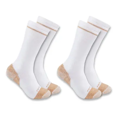 Carhartt Men's Midweight Cotton Blend Steel Toe Sock Pack White La