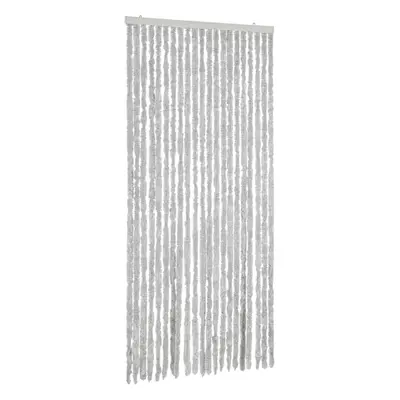 vidaXL Fly Curtain Door Curtain Fly Screen Curtain Grey 56x200 cm Chenille