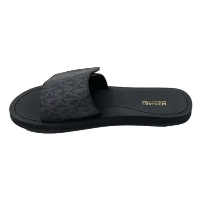 Michael Kors MK Signature Logo Print Wade Slide (Black 9M)