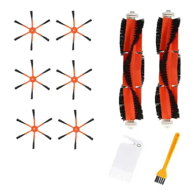 10pcs Vacuum Cleaner Parts Replacements for xiaomi Roborock S6 S55 Orange Side Brushes*6 Main Br