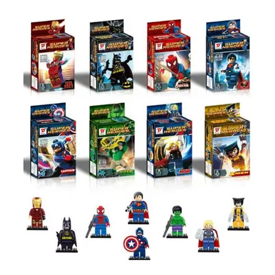 8Pcs Marvel Avengers Super Hero Comic Mini Figures Dc Minifigure Gift Fits Lego