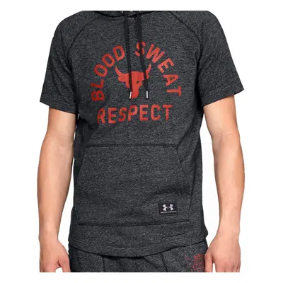 Under Armour Men's Project Rock Respect Short Sleeve Hoodie SM Black